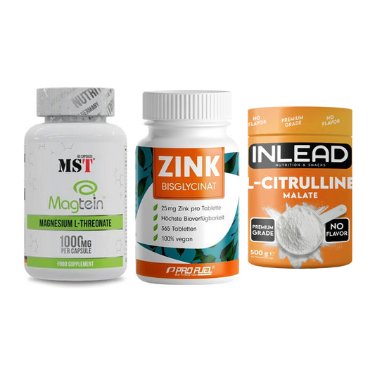 Ausdauer-Set: MST Magnesium + ProFuel Zink + INLEAD L-Citrull – alle enthaltenen Artikel