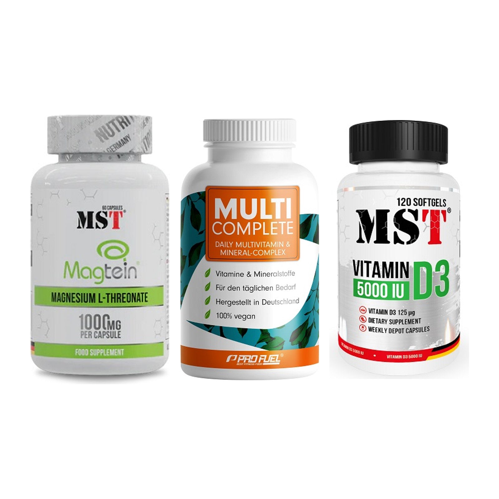Ausdauer-Set: MST Magnesium + ProFuel MULTI + MST Vitamin D3 – alle enthaltenen Artikel