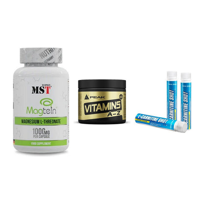 Ausdauer-Set: MST Magnesium + Peak Vitamin A-Z + Body Attack – alle enthaltenen Artikel