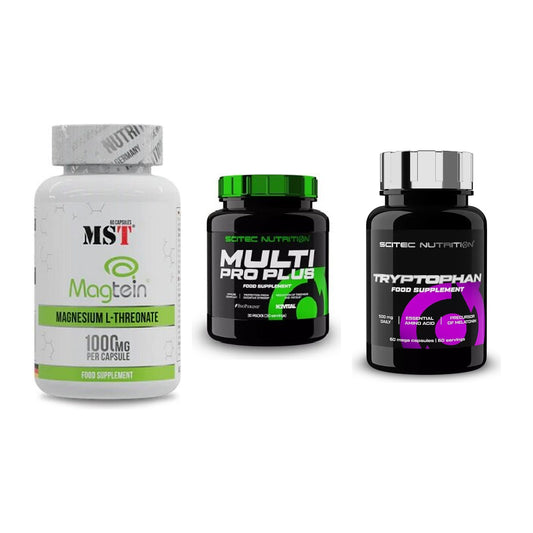 Ausdauer-Set: MST Magnesium + Scitec Multi Pro + Scitec Tryptopha – alle enthaltenen Artikel