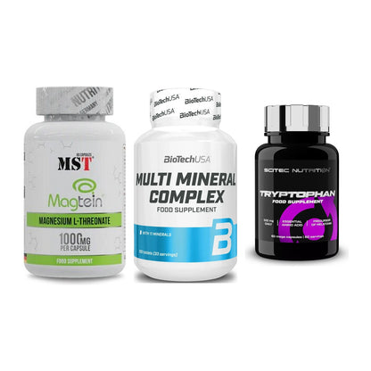 Ausdauer-Set: MST Magnesium + BioTech Multi + Scitec Tryptopha – alle enthaltenen Artikel