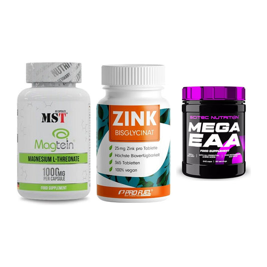 Ausdauer-Set: MST Magnesium + ProFuel Zink + Scitec Mega EAA – alle enthaltenen Artikel