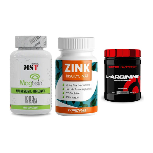 Ausdauer-Set: MST Magnesium + ProFuel Zink + Scitec Arginin – alle enthaltenen Artikel