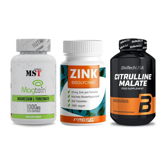 Ausdauer-Set: MST Magnesium + ProFuel Zink + BioTech Citrulli – alle enthaltenen Artikel