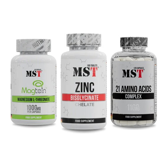 Ausdauer-Set: MST Magnesium + MST Zinc Chelate + MST 21 Amino – alle enthaltenen Artikel
