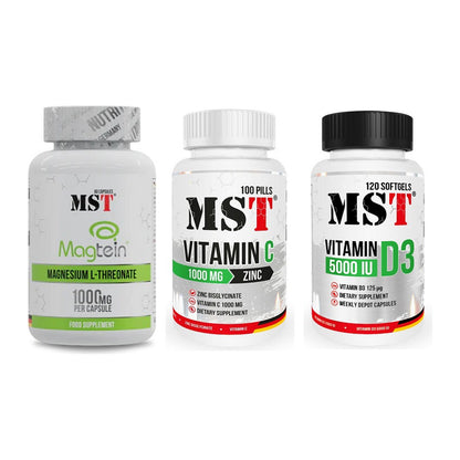 Ausdauer-Set: MST Magnesium + MST Vitamin C + MST Vitamin D3 – alle enthaltenen Artikel