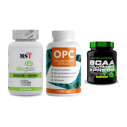 Ausdauer-Set: MST Magnesium + ProFuel OPC + Scitec BCAA – alle enthaltenen Artikel