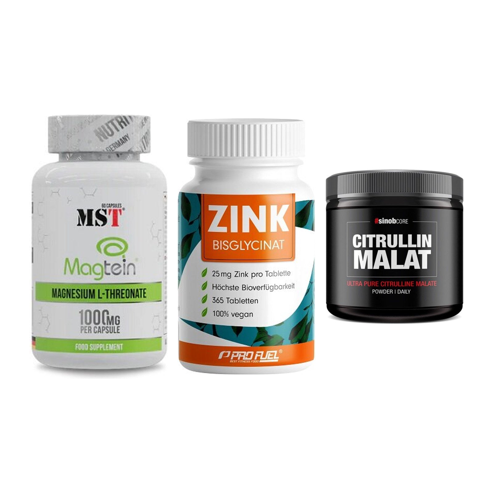 Ausdauer-Set: MST Magnesium + ProFuel Zink + Sinob Core – alle enthaltenen Artikel