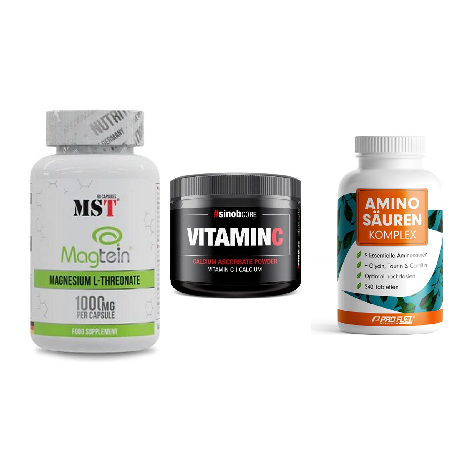Ausdauer-Set: MST Magnesium + Sinob Vitamin C + ProFuel Aminosäu – alle enthaltenen Artikel