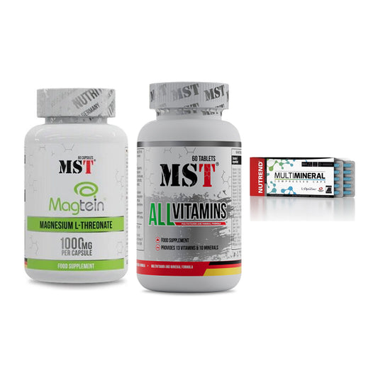 Ausdauer-Set: MST Magnesium + MST All Vitamins + Nutrend Multimin – alle enthaltenen Artikel