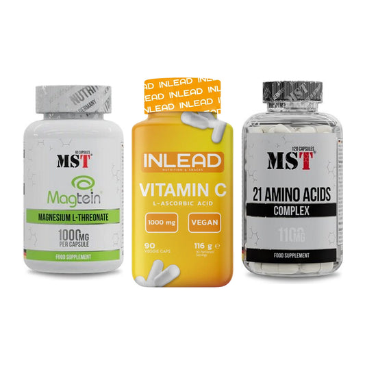 Ausdauer-Set: MST Magnesium + INLEAD Vitamin C + MST 21 Amino – alle enthaltenen Artikel