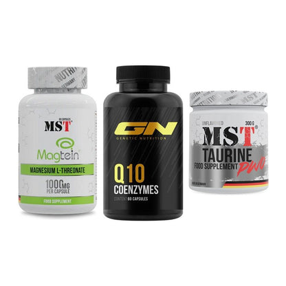 Ausdauer-Set: MST Magnesium + GN Q10 Health + MST Taurine – alle enthaltenen Artikel