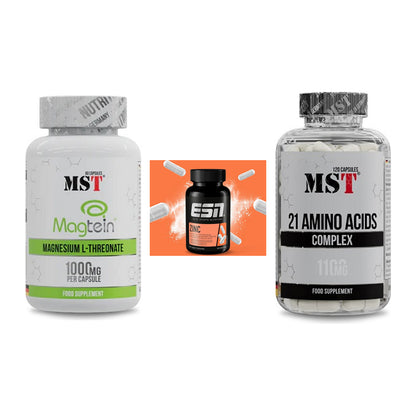 Ausdauer-Set: MST Magnesium + ESN Zinc + MST 21 Amino – alle enthaltenen Artikel