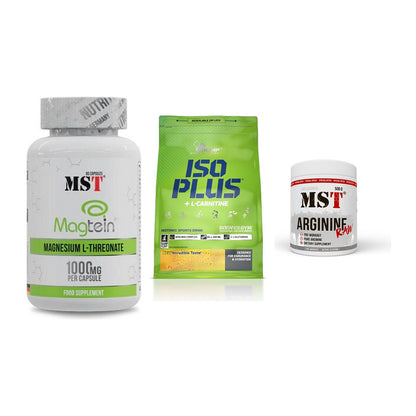 Ausdauer-Set: MST Magnesium + Olimp Iso Plus + MST Arginine RAW – alle enthaltenen Artikel