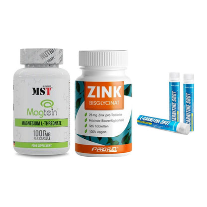 Ausdauer-Set: MST Magnesium + ProFuel Zink + Body Attack – alle enthaltenen Artikel