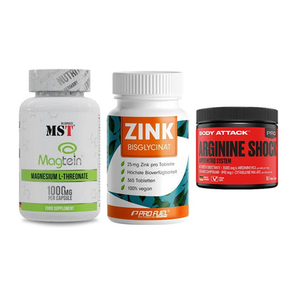 Ausdauer-Set: MST Magnesium + ProFuel Zink + Body Attack – alle enthaltenen Artikel