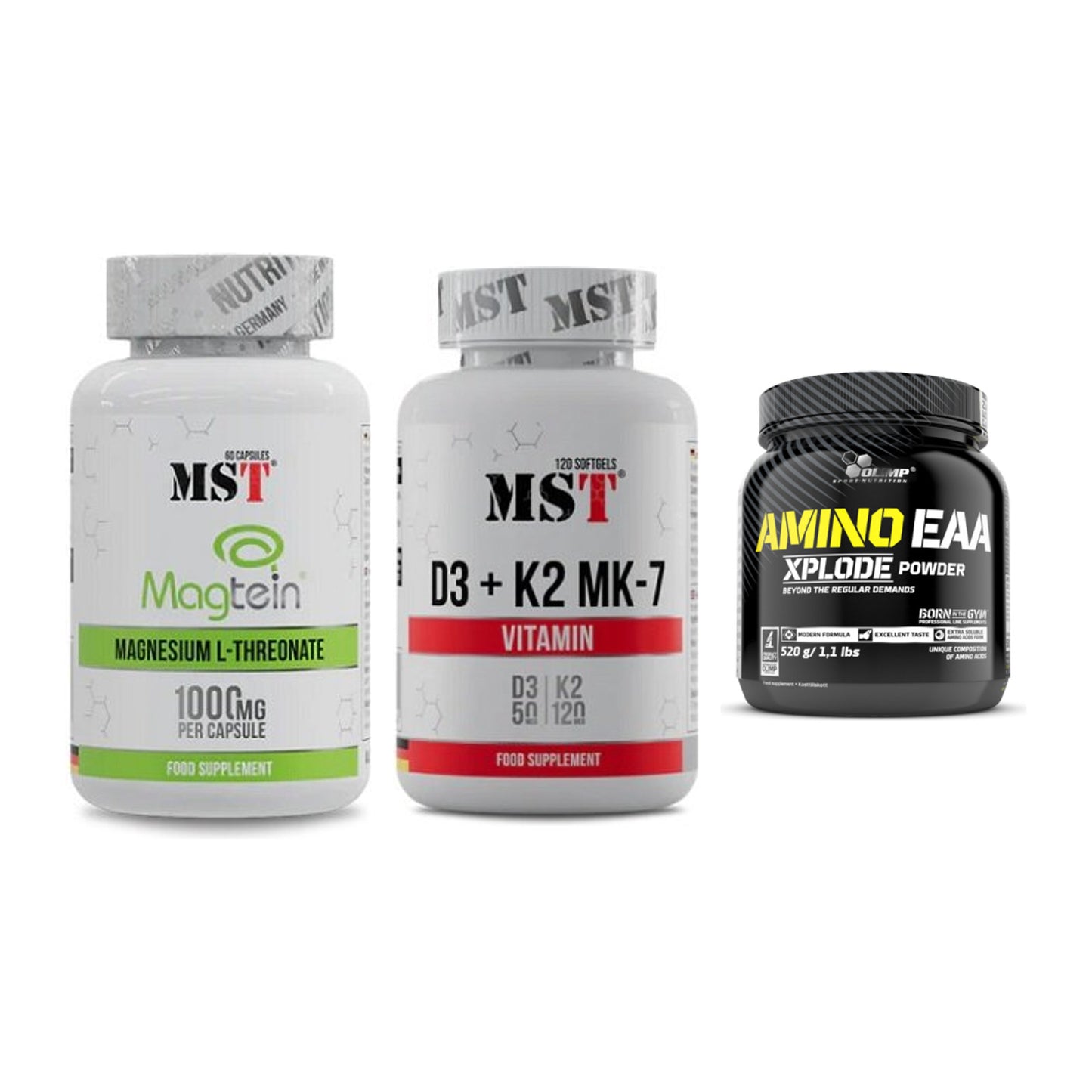 Ausdauer-Set: MST Magnesium + MST Vitamin D3 + Olimp Amino EAA – alle enthaltenen Artikel