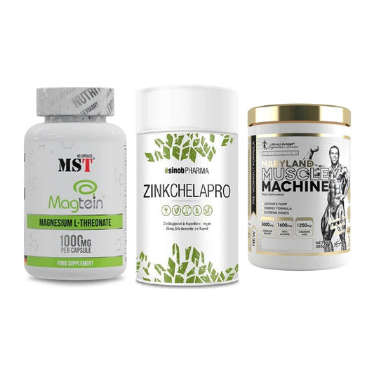 Ausdauer-Set: MST Magnesium + Sinob Zink + Kevin Levrone – alle enthaltenen Artikel