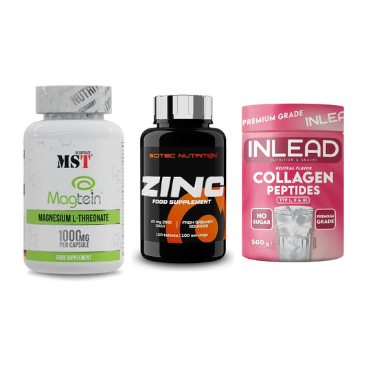 Ausdauer-Set: MST Magnesium + Scitec Zinc + INLEAD Collagen – alle enthaltenen Artikel