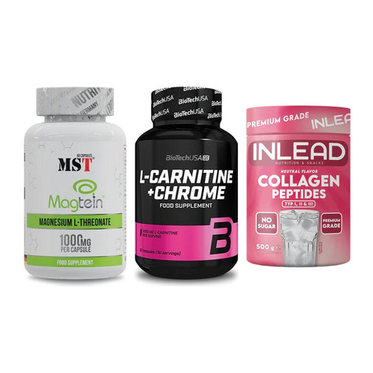 Ausdauer-Set: MST Magnesium + BioTech L-Carnit + INLEAD Collagen – alle enthaltenen Artikel