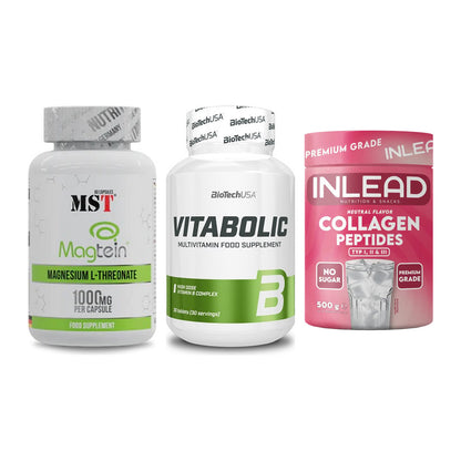Ausdauer-Set: MST Magnesium + BioTech Vitaboli + INLEAD Collagen – alle enthaltenen Artikel