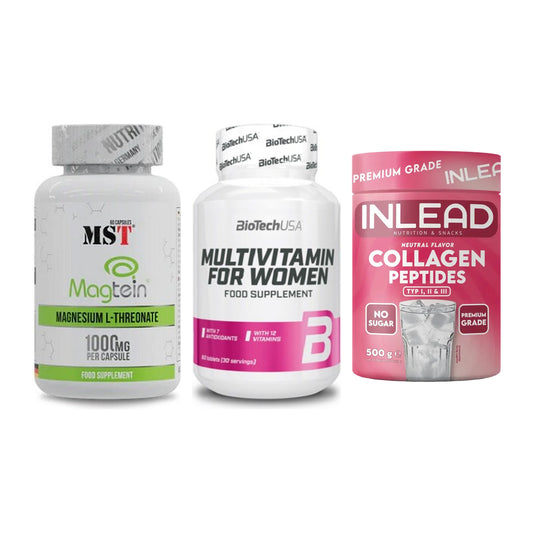 Ausdauer-Set: MST Magnesium + BioTech Multivit + INLEAD Collagen – alle enthaltenen Artikel