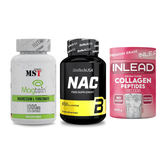 Ausdauer-Set: MST Magnesium + BioTech NAC + INLEAD Collagen – alle enthaltenen Artikel