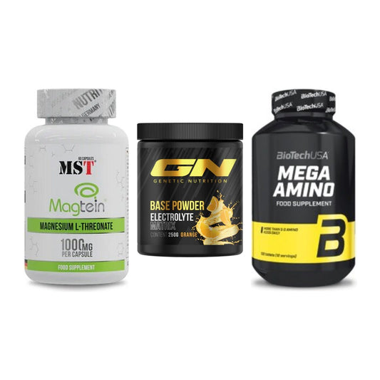 Ausdauer-Set: MST Magnesium + GN Base Powder + BioTech Mega – alle enthaltenen Artikel