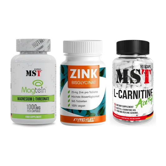 Ausdauer-Set: MST Magnesium + ProFuel Zink + MST L-Carnitine – alle enthaltenen Artikel