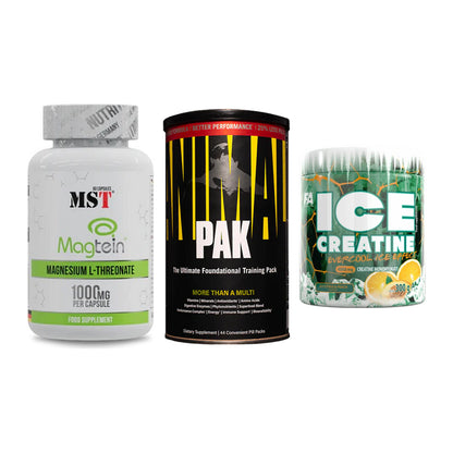 Ausdauer-Set: MST Magnesium + Universal Animal + FA Nutrition ICE – alle enthaltenen Artikel