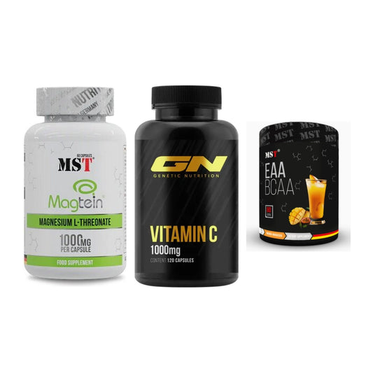 Ausdauer-Set: MST Magnesium + GN Vitamin C + MST EAA & BCAA – alle enthaltenen Artikel