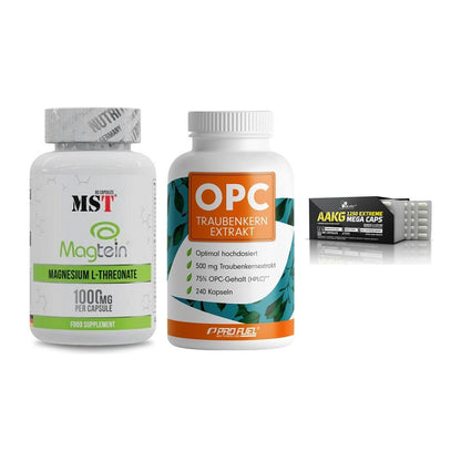 Ausdauer-Set: MST Magnesium + ProFuel OPC + Olimp AAKG – alle enthaltenen Artikel