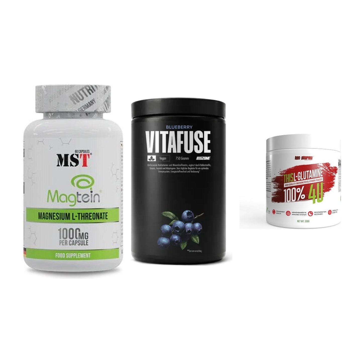 Ausdauer-Set: MST Magnesium + Big Zone Vitafus + BPS-Pharma This – alle enthaltenen Artikel
