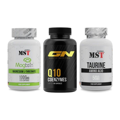 Ausdauer-Set: MST Magnesium + GN Q10 Health + MST Taurine – alle enthaltenen Artikel