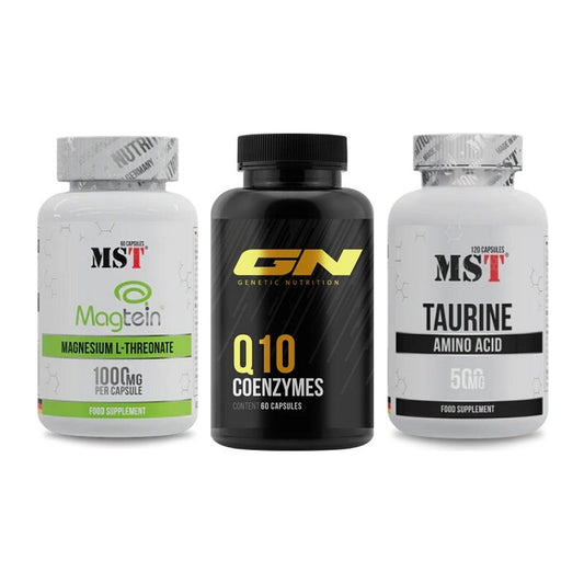 Ausdauer-Set: MST Magnesium + GN Q10 Health + MST Taurine – alle enthaltenen Artikel