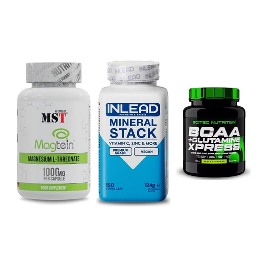 Ausdauer-Set: MST Magnesium + INLEAD Mineral + Scitec BCAA – alle enthaltenen Artikel