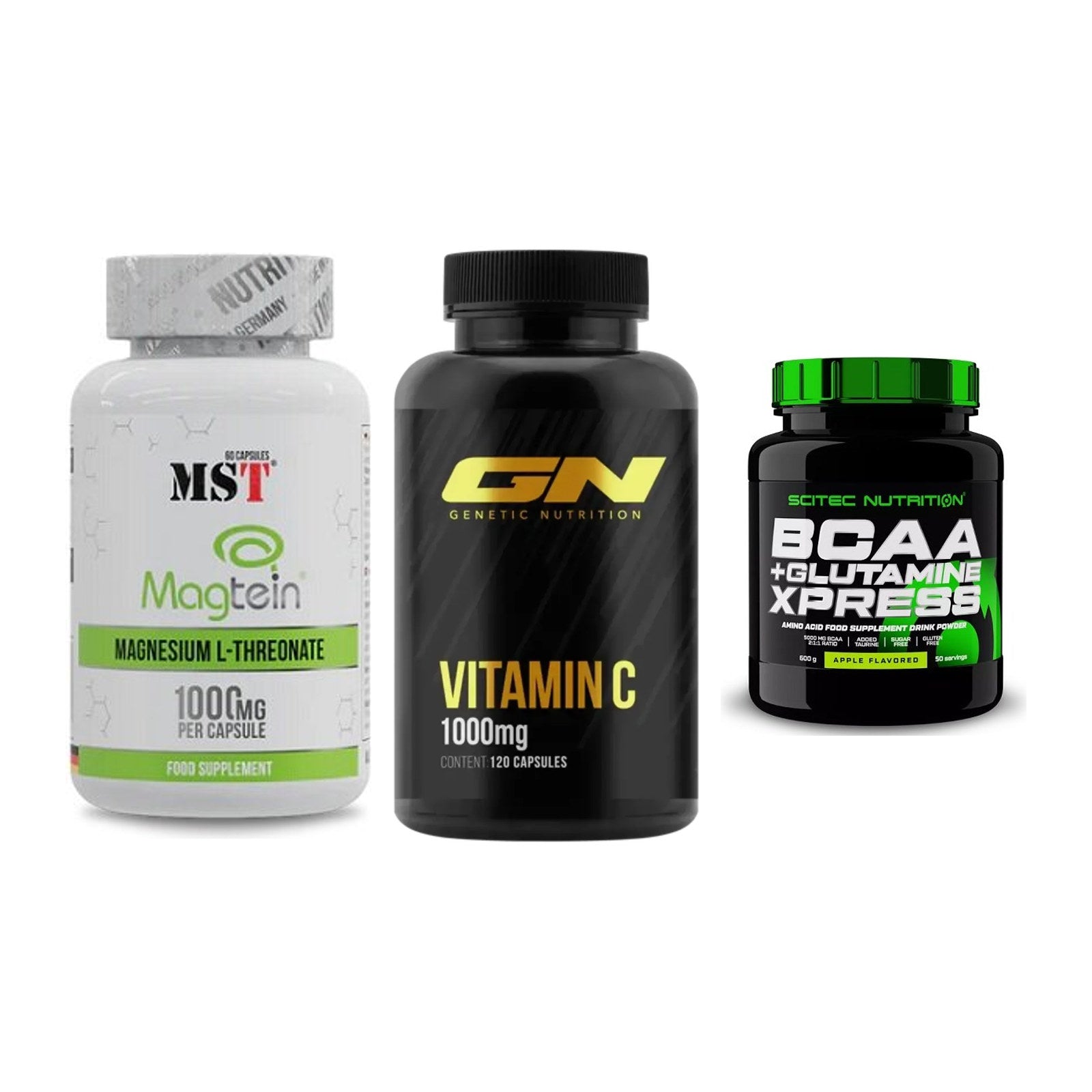Ausdauer-Set: MST Magnesium + GN Vitamin C + Scitec BCAA – alle enthaltenen Artikel