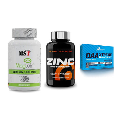 Ausdauer-Set: MST Magnesium + Scitec Zinc + Olimp DAA Xtreme – alle enthaltenen Artikel