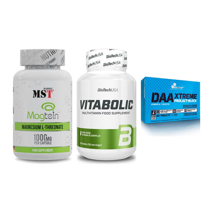 Ausdauer-Set: MST Magnesium + BioTech Vitaboli + Olimp DAA Xtreme – alle enthaltenen Artikel