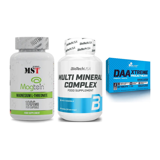 Ausdauer-Set: MST Magnesium + BioTech Multi + Olimp DAA Xtreme – alle enthaltenen Artikel