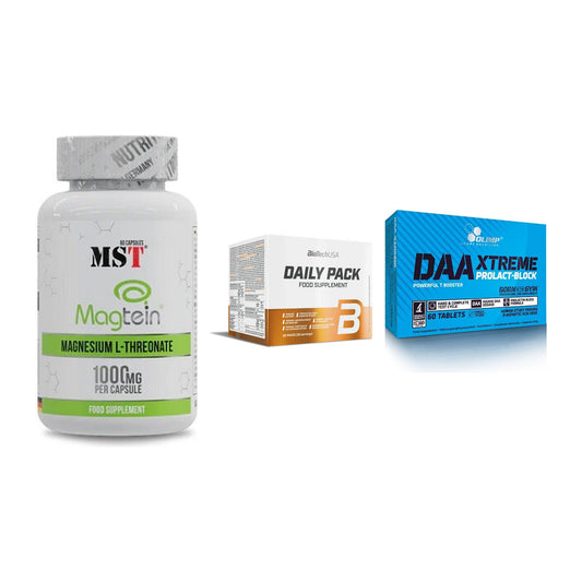 Ausdauer-Set: MST Magnesium + BioTech Daily + Olimp DAA Xtreme – alle enthaltenen Artikel