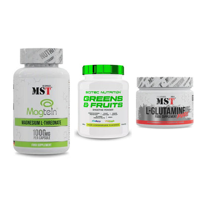 Ausdauer-Set: MST Magnesium + Scitec Greens + MST Glutamine – alle enthaltenen Artikel
