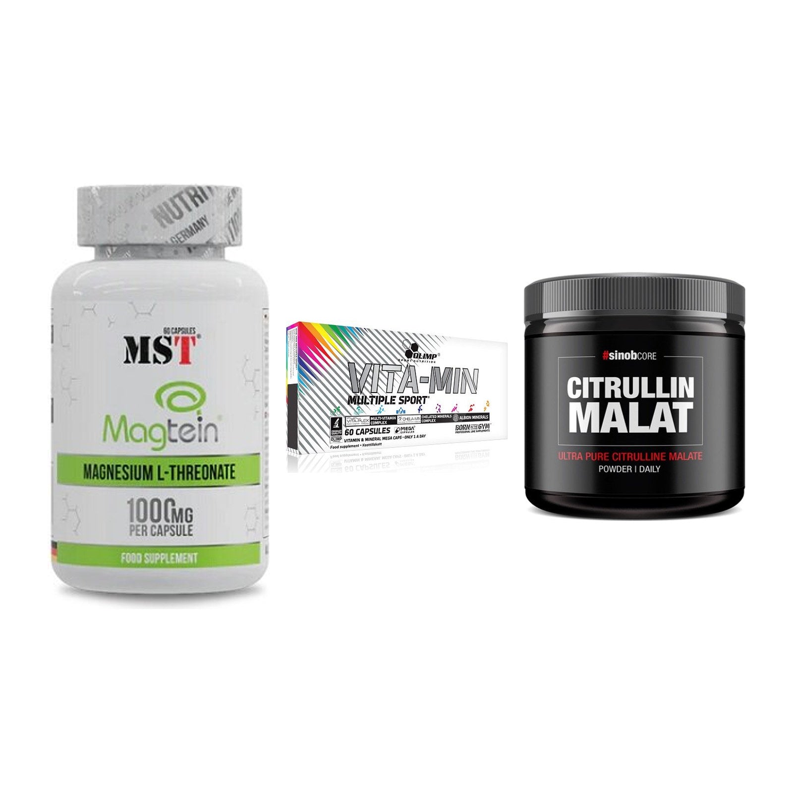 Ausdauer-Set: MST Magnesium + Olimp Vita-Min + Sinob Core – alle enthaltenen Artikel