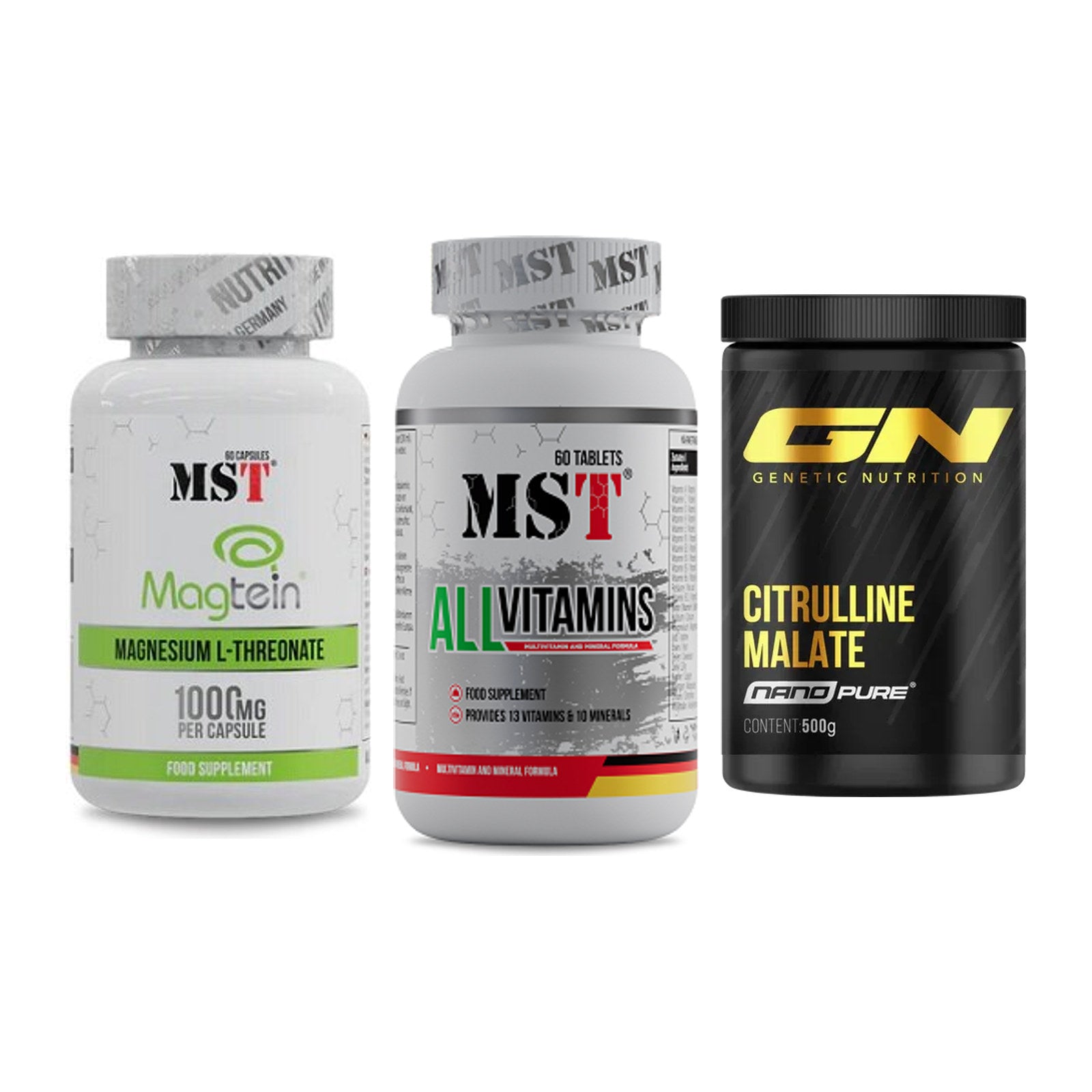Ausdauer-Set: MST Magnesium + MST All Vitamins + GN Citrulline – alle enthaltenen Artikel