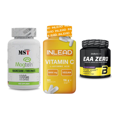 Ausdauer-Set: MST Magnesium + INLEAD Vitamin C + BioTech EAA Zero – alle enthaltenen Artikel