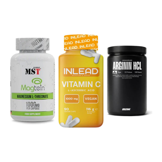 Ausdauer-Set: MST Magnesium + INLEAD Vitamin C + Big Zone L-Argin – alle enthaltenen Artikel