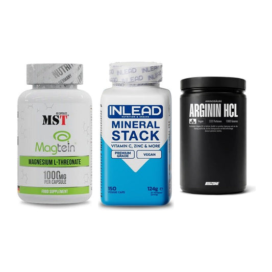 Ausdauer-Set: MST Magnesium + INLEAD Mineral + Big Zone L-Argin – alle enthaltenen Artikel