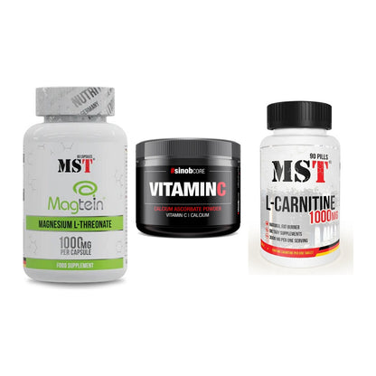 Ausdauer-Set: MST Magnesium + Sinob Vitamin C + MST L-Carnitine – alle enthaltenen Artikel
