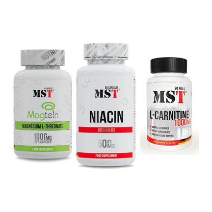 Ausdauer-Set: MST Magnesium + MST Niacin + MST L-Carnitine – alle enthaltenen Artikel