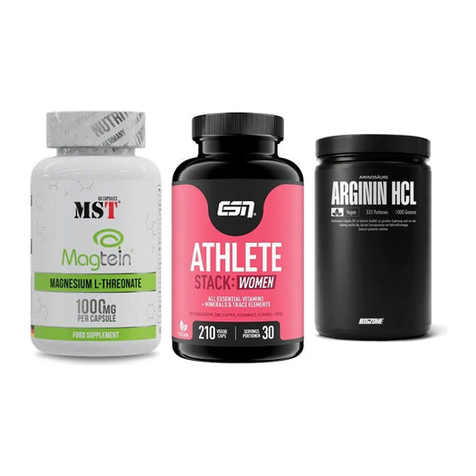 Ausdauer-Set: MST Magnesium + ESN Athlete + Big Zone L-Argin – alle enthaltenen Artikel